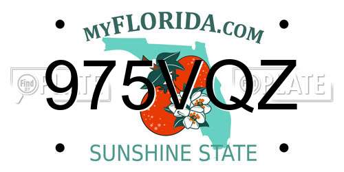 975VQZ Florida License Plate