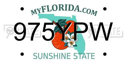 975YPW Florida License Plate