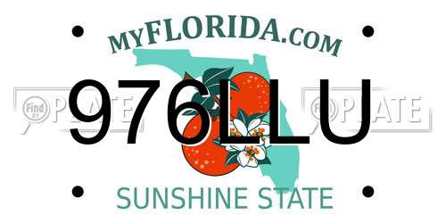 976LLU Florida License Plate