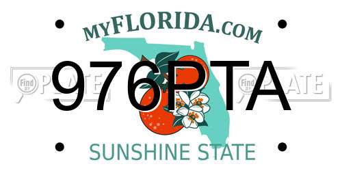 976PTA Florida License Plate