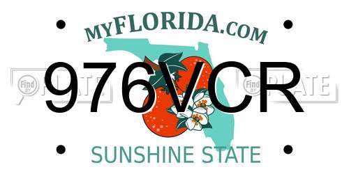 976VCR Florida License Plate