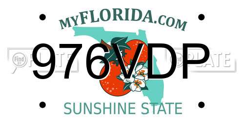 976VDP Florida License Plate