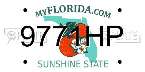 9771HP Florida License Plate
