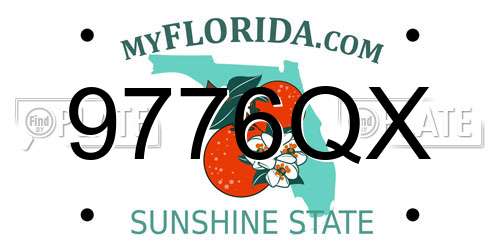 9776QX Florida License Plate