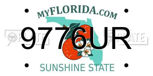 9776UR Florida License Plate