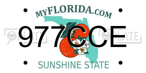 977CCE Florida License Plate