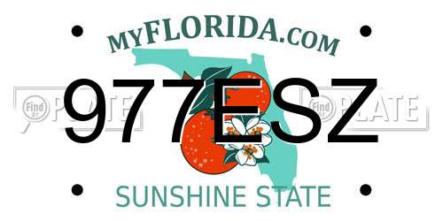 977ESZ Florida License Plate