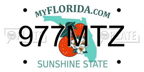 977MTZ Florida License Plate