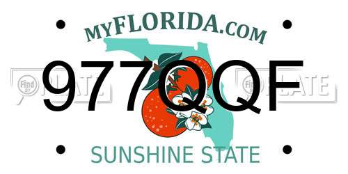 977QQF Florida License Plate