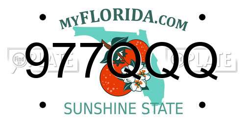 977QQQ Florida License Plate
