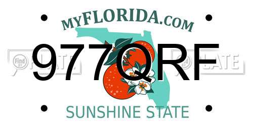 977QRF Florida License Plate