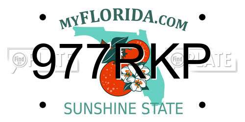 977RKP Florida License Plate