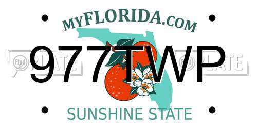 977TWP Florida License Plate