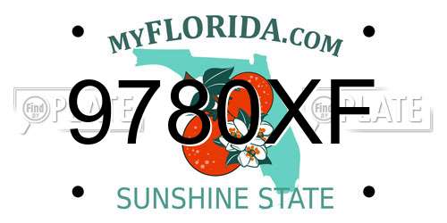 9780XF Florida License Plate