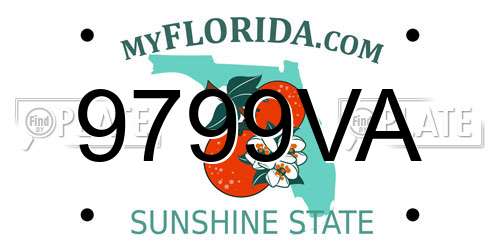 9799VA Florida License Plate