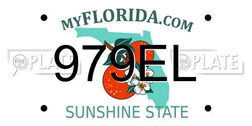 979EL Florida License Plate