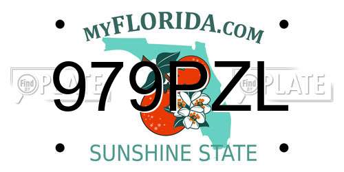 979PZL Florida License Plate