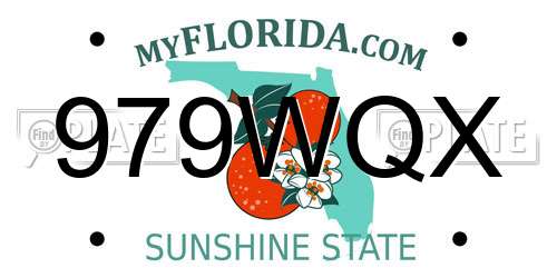 979WQX Florida License Plate