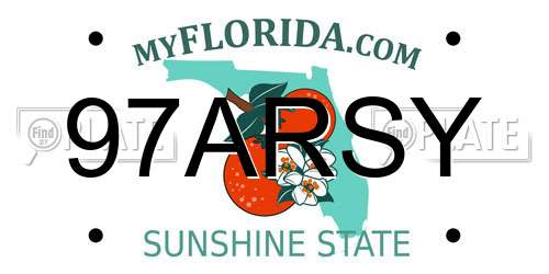 97ARSY Florida License Plate