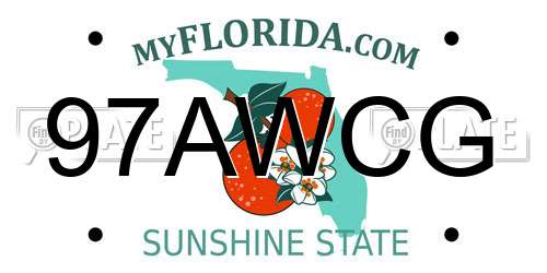97AWCG Florida License Plate