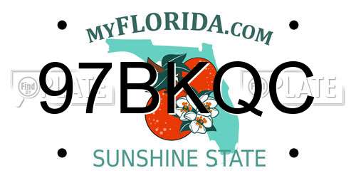 97BKQC Florida License Plate