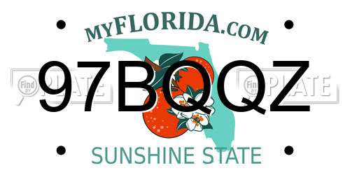 97BQQZ Florida License Plate