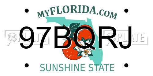 97BQRJ Florida License Plate