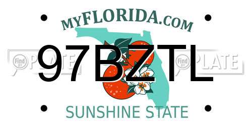 97BZTL Florida License Plate
