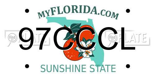 97CCCL Florida License Plate