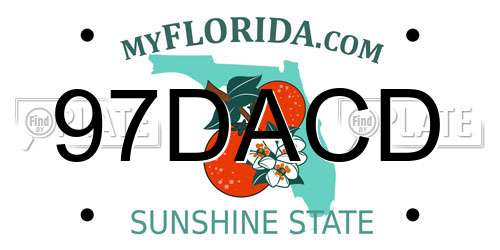 97DACD Florida License Plate