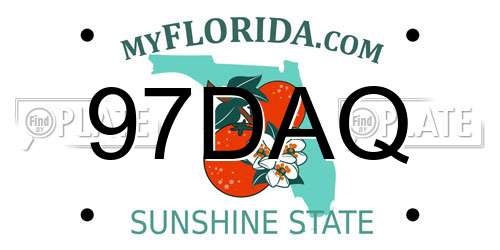 97DAQ Florida License Plate