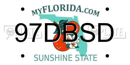 97DBSD Florida License Plate