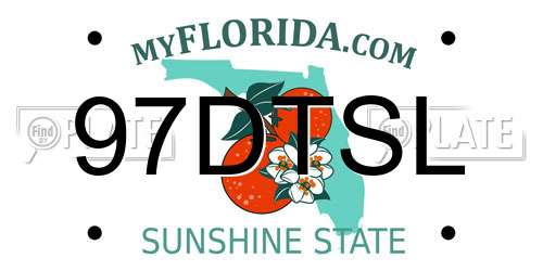 97DTSL Florida License Plate