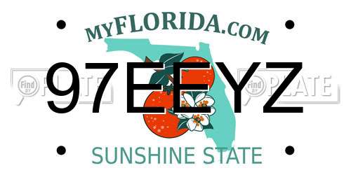 97EEYZ Florida License Plate