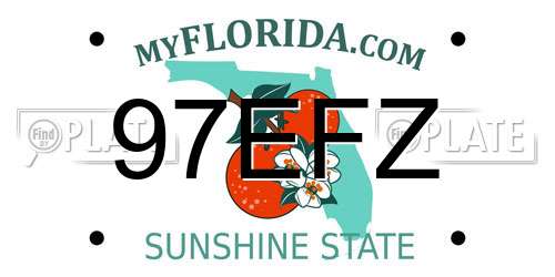 97EFZ Florida License Plate