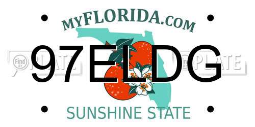 97ELDG Florida License Plate