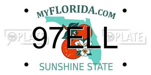 97ELL Florida License Plate