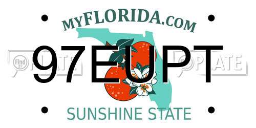 97EUPT Florida License Plate