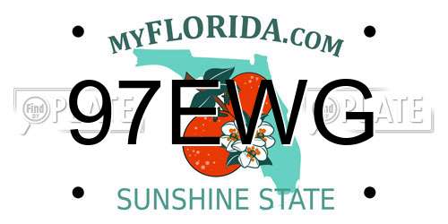 97EWG Florida License Plate