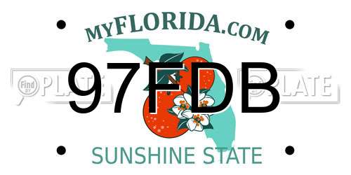 97FDB Florida License Plate