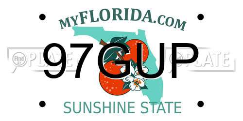 97GUP Florida License Plate