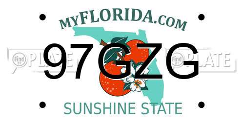 97GZG Florida License Plate