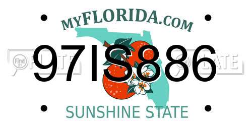 97IS886 Florida License Plate