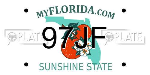 97JF Florida License Plate