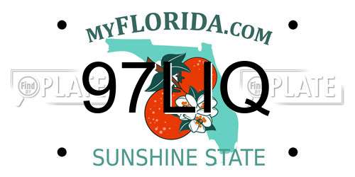 97LIQ Florida License Plate