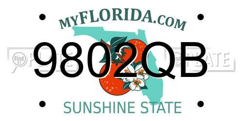 9802QB Florida License Plate