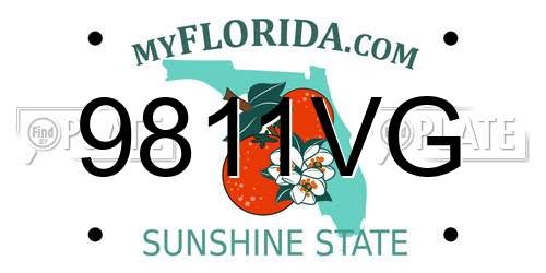 9811VG Florida License Plate