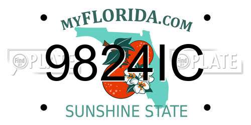 9824IC Florida License Plate