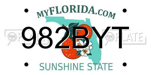 982BYT Florida License Plate