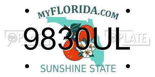 9830UL Florida License Plate